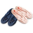 thumbnail image 1 of Roxoni Women's Terry Classic Cotton & Velour Ballerina Slippers Pack of 2, 1 of 5