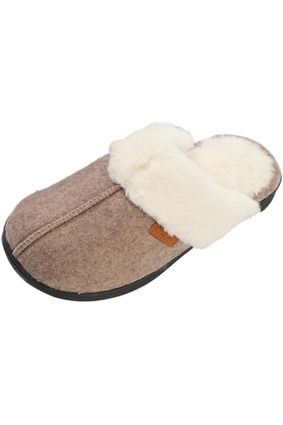 Women's Winter House Fuzzy Fluffy Furry Cozy Clog Slipper