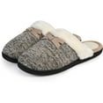 thumbnail image 1 of Roxoni Women's Cozy Memory Foam Slippers, Fuzzy Warm Faux Fur, Anti-Skid Rubber Sole, 1 of 5