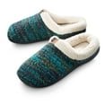 thumbnail image 1 of Roxoni Womens Warm Winter Slippers, Knit Outer & Fleece Inner,Rubber Sole -sizes 6 to 11 -style #2110, 1 of 6