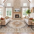 thumbnail image 1 of Roxstand 8x10 Area Rugs for Living Room, Vintage Medallion Washable Rug, Stain Resistant Non Slip Carpet for Bedroom Dining Room Office, Turmeric, 1 of 11