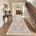 thumbnail image 1 of Roxstand 2'x10' Washable Runner Rug for Hallway Entrance Bedroom Entryway, Vintage Oriental Non Slip Stain Resistant Kitchen Rugs, Orange, 1 of 10