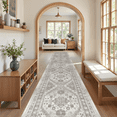 thumbnail image 1 of Roxstand 2'x12' Washable Runner Rug for Hallway Entrance Bedroom Entryway, Vintage Oriental Non Slip Stain Resistant Kitchen Rugs, Brown, 1 of 10