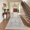 thumbnail image 1 of Roxstand 2'x8' Washable Runner Rug for Hallway Entrance Bedroom Entryway, Vintage Oriental Non Slip Stain Resistant Kitchen Rugs, Brown, 1 of 10