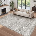 thumbnail image 1 of Roxstand 5x7 Area Rugs for Living Room, Stain Resistant Floral Vintage Washable Rugs, Non-Slip Thin Farmhouse Grey Rugs(5'x7', Grey), 1 of 11