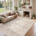 thumbnail image 1 of Roxstand 5x7 Area Rugs for Living Room, Vintage Large Area Rug, Non-Slip Backing Washable Rug, Stain Resistant Home Decor Rug (5'x7', Beige), 1 of 11