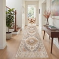 thumbnail image 1 of Roxstand 2.5'x8' Washable Runner Rug for Hallway Entrance Bedroom Entryway, Vintage Non Slip Stain Resistant Kitchen Rugs, Turmeric, 1 of 10