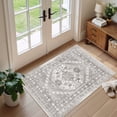 thumbnail image 1 of Roxstand 2'x3' Washable Entryway Rug, Vintage Oriental Non Slip Stain Resistant Small Accent Throw Kitchen Rugs, Brown, 1 of 10