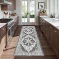 thumbnail image 1 of Roxstand 2'x5' Washable Runner Rug for Hallway Entrance Bedroom Entryway, Vintage Non Slip Stain Resistant Kitchen Rugs, Black, 1 of 10