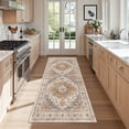 thumbnail image 1 of Roxstand 2'x6' Washable Runner Rug for Hallway Entrance Bedroom Entryway, Vintage Non Slip Stain Resistant Kitchen Rugs, Turmeric, 1 of 10