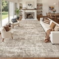 thumbnail image 1 of Roxstand Washable Rugs 10x14, Vintage Distressed Area Rugs for Living Room, Non Slip Accent Bedroom Rug (10'x14', Brown), 1 of 9
