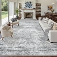 thumbnail image 1 of Roxstand Washable Rugs 3x5, Vintage Distressed Small Area Rugs for Kitchen Floor Entryway, Non Slip Accent Door Mat (3'x5', Grey), 1 of 10