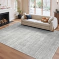 thumbnail image 1 of Roxstand Washable Rugs 5x7, Lightweight Striped Non Slip Area Rugs for Living Room, Stain Resistant Farmhouse Bedroom Rug(5'x7', Grey), 1 of 11