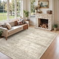 thumbnail image 1 of Roxstand Washable Rugs 5x7, Vintage Distressed Area Rugs for Living Room, Non Slip Accent Bedroom Rug (5'x7', Beige), 1 of 9