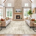 thumbnail image 1 of Roxstand Washable Rugs 8x10, Abstract Distressed Area Rugs for Living Room, Non Slip Accent Bedroom Rug (8'x10', Beige), 1 of 11