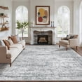 thumbnail image 1 of Roxstand Washable Rugs 8x10, Vintage Distressed Area Rugs for Living Room, Non Slip Accent Bedroom Rug (8'x10', Grey), 1 of 10
