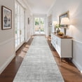 thumbnail image 1 of Roxstand Washable Runner Rug 2x10, Lightweight Striped Non Slip Hallway Runners, Stain Resistant Kitchen Runner Rugs(2'x10', Grey), 1 of 11