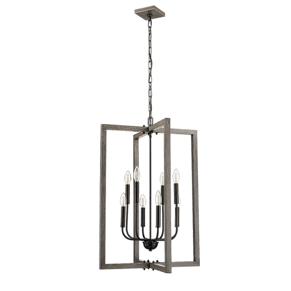 Vivio Lighting Roxton 8-Light Modern Matte Black Chandeliers