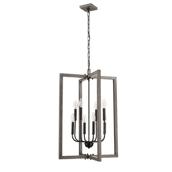 Vivio Lighting Roxton 8-Light Modern Matte Black Chandelier