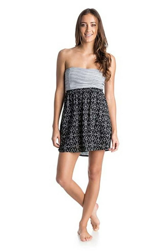 Juniors Savage Strapless Woven Bandeau Dress Black XS