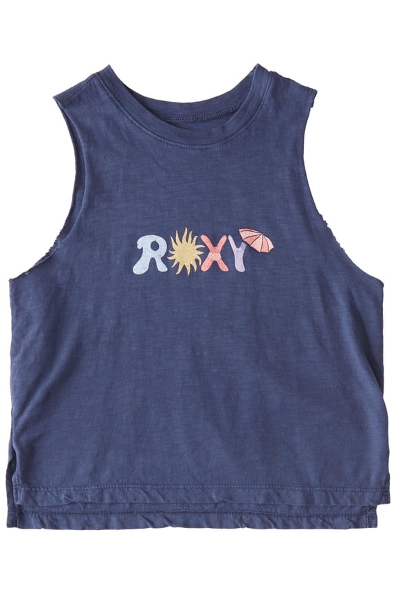 Big Girls Beach Logo Tank Top X-Large Navy blue