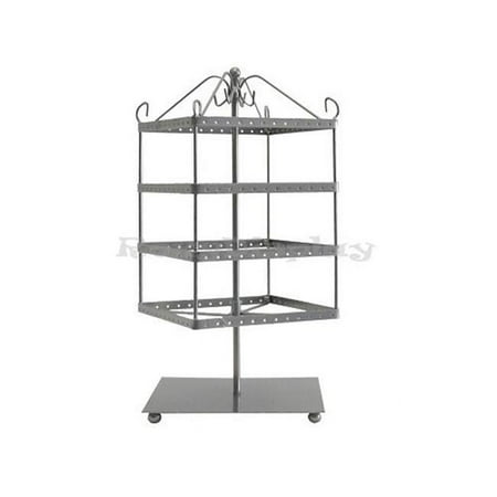 Roxy Display JW-DQFA-003 Boutique Earrings Rotating Holder Display - Gray, 96 Pieces
