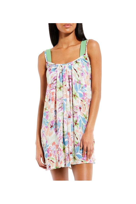 Floral Print Summer Adventures Cover-Up Dress, Size Medium