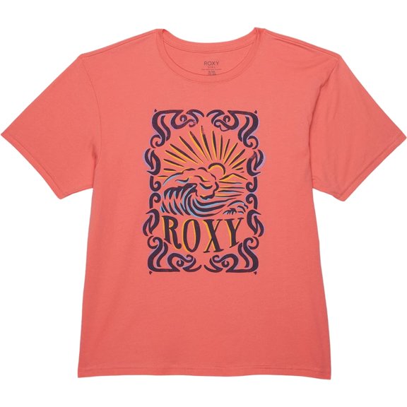 Roxy Girls Kids Youth Mosh Pitted Graphic Tee T-Shirt in Coral (Little Kid 5, Coral)