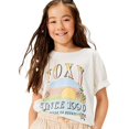 thumbnail image 1 of Roxy Girls Kids Youth T-Shirt 5-12 Sunrise To Sunset Oversized Boyfriend Fit Tee (Kid Medium/10, Snow White (Off White)), 1 of 5