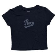 Roxy Girls Kids Youth T-Shirt 8-14 Script Logo Crewneck Short Sleeve Tee Kid Large/12, Black