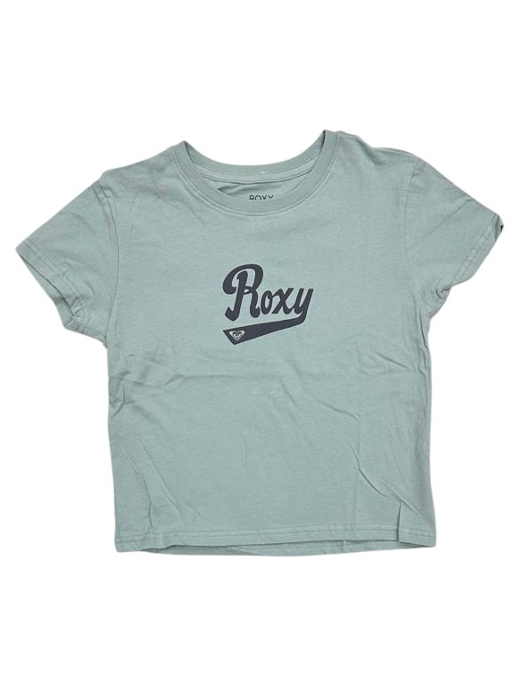 Girls Kids Youth T-Shirt 8-14 Script Logo Crewneck Short Sleeve Tee (Kid Medium/10, Light Turquoise)