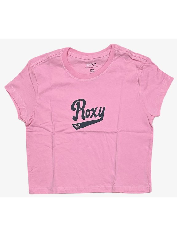 Girls Kids Youth T-Shirt 8-14 Script Logo Crewneck Short Sleeve Tee (Kid X-Large/14, Pink)