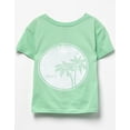 thumbnail image 1 of Roxy Girls Kids Youth T-Shirt Twin Palms Boyfriend Fit 4-16 Short Sleeve Tee Top (Small (8), Light Green), 1 of 2