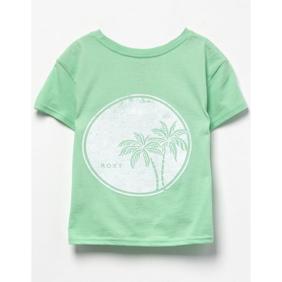 Roxy Girls Kids Youth T-Shirt Twin Palms Boyfriend Fit 4-16 Short Sleeve Tee Top (X-Small (7), Light Green)