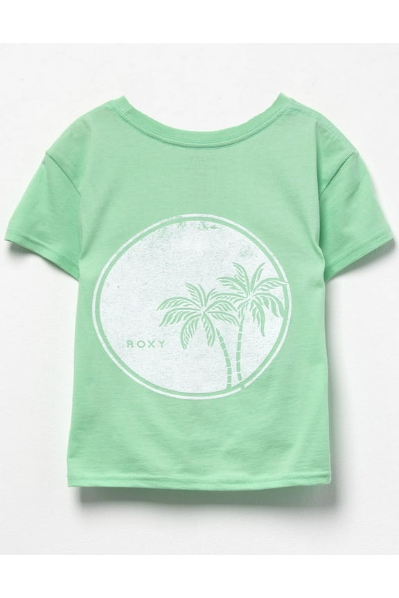 Girls Kids Youth T-Shirt Twin Palms Boyfriend Fit 4-16 Short Sleeve Tee Top (X-Small (7), Light Green)
