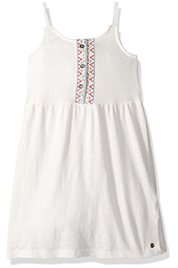 Girls' Little Reached up Above Tank Dress, Marshmallow, 3