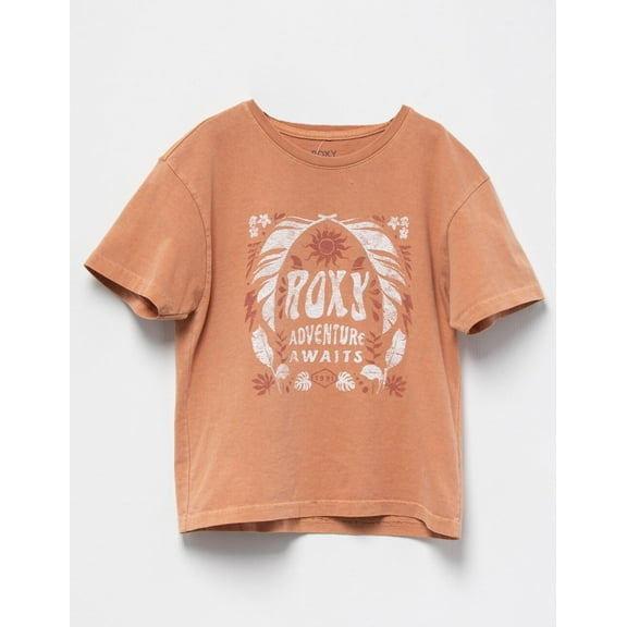 Roxy Girls Youth Adventure Tribe Oversized Tee T-Shirt (16/2XL, Toasted Nut)