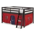 Roxy Junior Loft Bed with Red and Blue Tent, Espresso