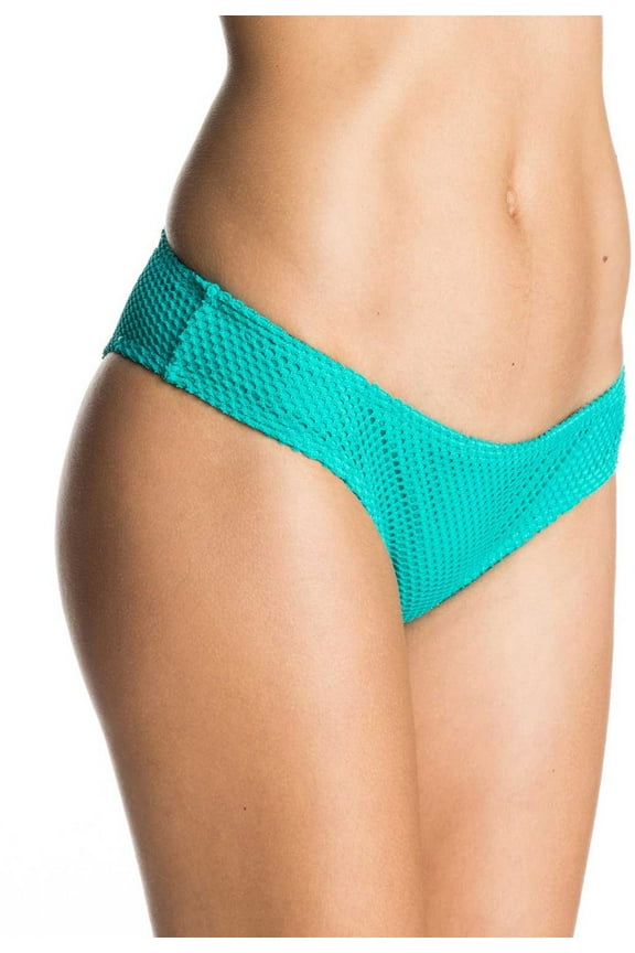 Junior's Cheeky Mini Bikini Bottom, Festival Fun Crochet Jade, Small
