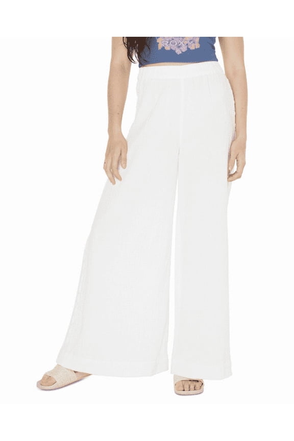 Juniors' Golden Tropic Wide-Leg Pants - Snow White