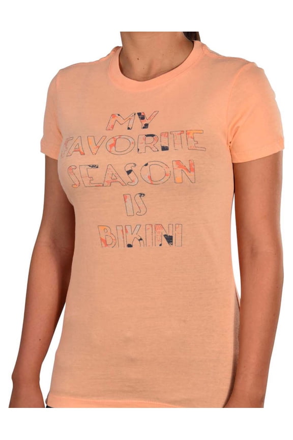 Roxy Juniors My Favorite Season Is Bikini T-Shirt (X-Small, Orange)