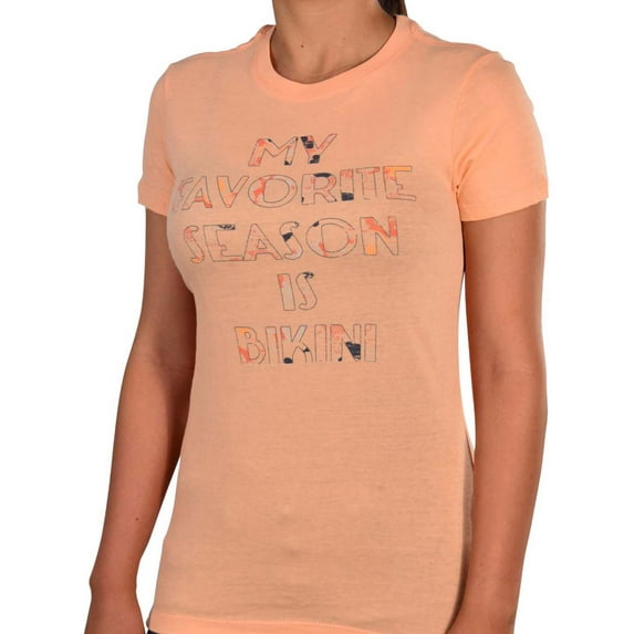 Roxy Juniors My Favorite Season Is Bikini T-Shirt (X-Small, Orange)