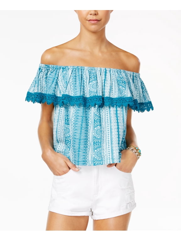Juniors Off The Shoulder Top Mosaic L