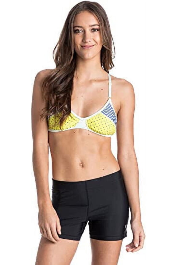 Juniors Rally Triangle Bikini Top Chambray Chevron Geo, XS