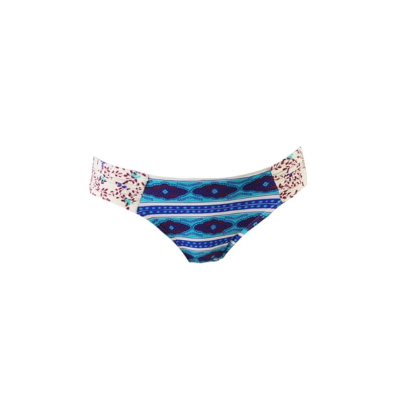 Roxy Juniors Teal Multi Printed Side-Tab Hipster Bikini Bottom XS