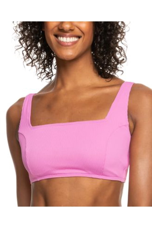 Juniors' Women's Pink Ribbed Bra Bikini Top Swim XL NWT