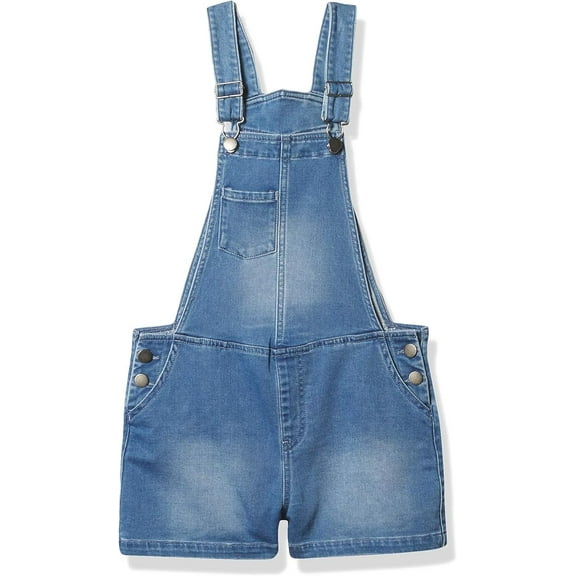 Roxy Kids' Girls' Youth Better Now Overall Stonewashed Blue Denim Shorts (Small (8), Blue Stonewashed)