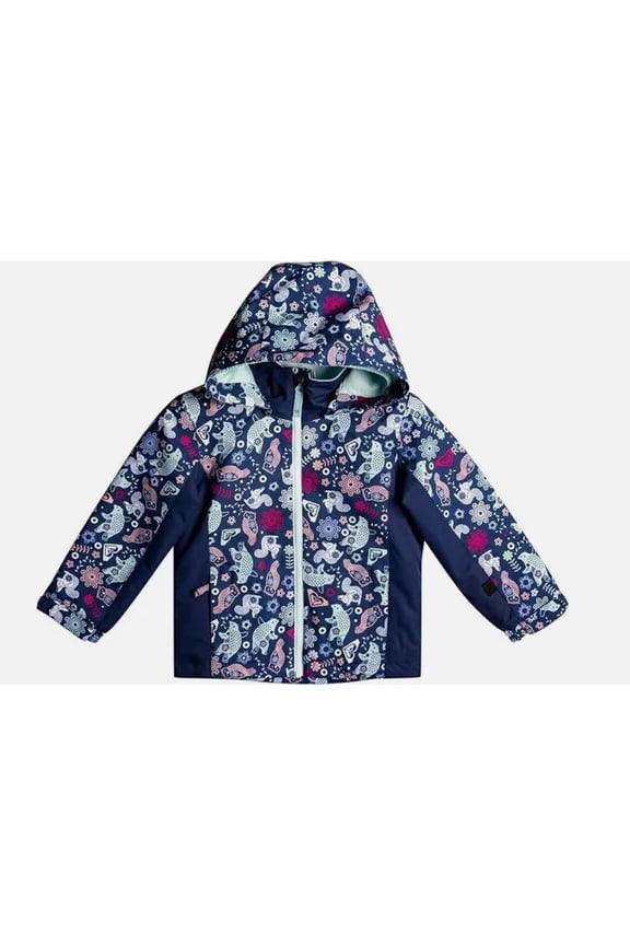 Little Girls Snowy Tale Insulated Snow Jacket , Medieval Blue Neo Sz 2