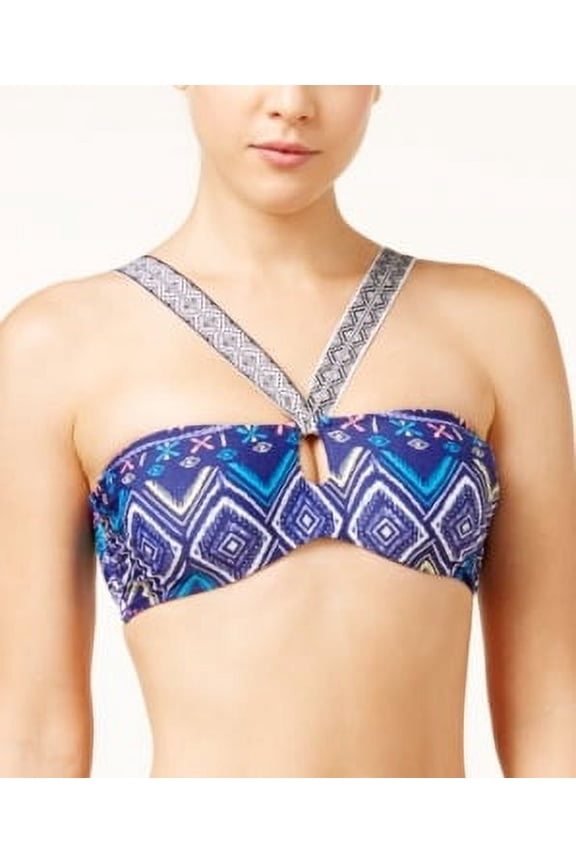 MULTI Band It Printed Underwire Bikini Swim Top, US Small