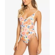 Roxy MULTI Juniors Beach Classics Ruched-Side One-Piece Swimsuit, US X-Small